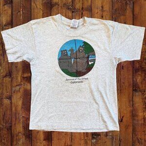 Vintage Colorado Survival of the Fittest T-Shirt Small